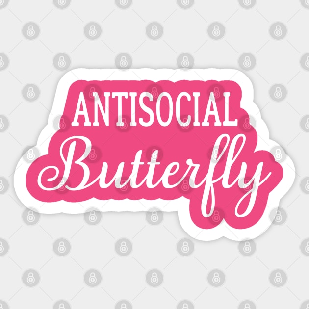 Antisocial Butterfly Sticker by PeppermintClover